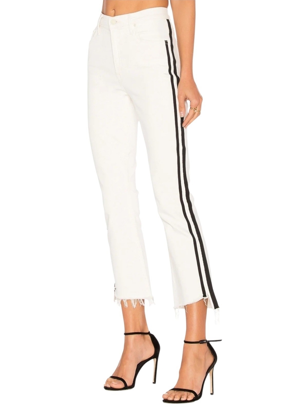 NWOT MOTHER The Inside Crop Step Fray Jeans in WIR-Whipping The Racer Womens 24